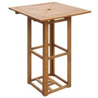 Stolik bistro, 75x75x110 cm, lite drewno akacjowe