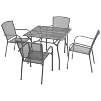 5-cz. zestaw mebli ogrodowych, stal, antracytowy