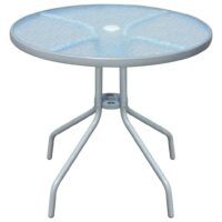 Stolik bistro, szary, 80x71 cm, stalowy