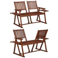 Ławka ogrodowa, 165 cm, lite drewno akacjowe