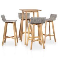 5-cz. zestaw mebli ogrodowych, lite drewno akacjowe