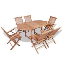 7-częściowy zestaw mebli do ogrodu, drewno tekowe, 2 kategoria