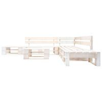 6-częściowy zestaw mebli z palet, drewno, biały