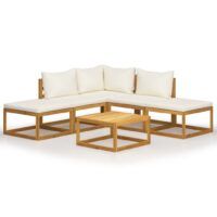 6-cz. zestaw mebli ogrodowych z poduszkami, drewno akacjowe