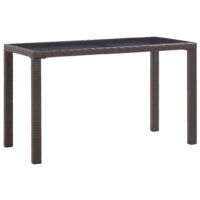 Stół ogrodowy, brązowy, 123x60x74 cm, polirattan