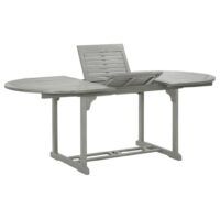 Stół ogrodowy, szary, 200x100x74 cm, lite drewno akacjowe