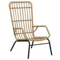 Fotel ogrodowy, polirattan, jasny brąz