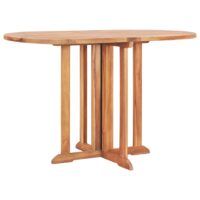 Składany stół ogrodowy, 120x70x75 cm, lite drewno tekowe