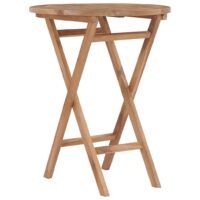 Składany stół ogrodowy, 60 cm, lite drewno tekowe