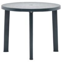 Stolik ogrodowy, zielony, 89 cm, plastikowy