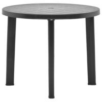 Stolik ogrodowy, antracytowy, 89 cm, plastikowy