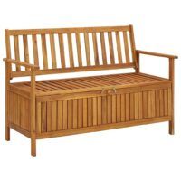 Ławka ogrodowa ze schowkiem, 120 cm, lite drewno akacjowe