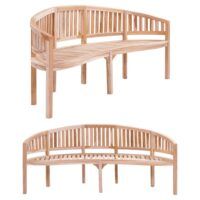 Ławka w kształcie banana, 200 cm, lite drewno tekowe