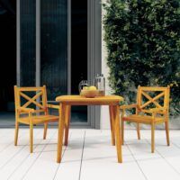 3-cz. zestaw mebli ogrodowych, lite drewno akacjowe