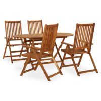 5-częściowy zestaw mebli ogrodowych, drewno akacjowe