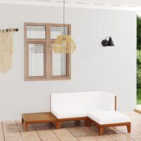 4-cz. zestaw wypoczynkowy do ogrodu, poduszki, drewno akacjowe