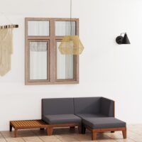 4-cz. zestaw wypoczynkowy do ogrodu, poduszki, drewno akacjowe