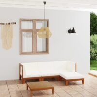 5-cz. zestaw wypoczynkowy do ogrodu, z poduszkami, akacjowy