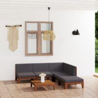 6-cz. zestaw wypoczynkowy do ogrodu, z poduszkami, akacjowy