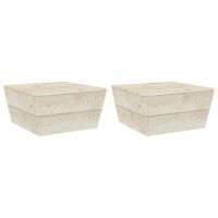 Stoliki ogrodowe, 2 szt., 60x60x30 cm, impregnowany świerk