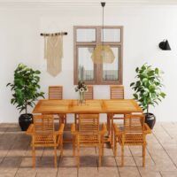 7-cz. zestaw mebli ogrodowych, lite drewno tekowe