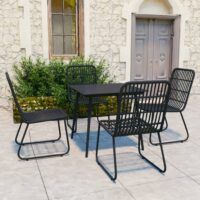 5-cz. zestaw mebli ogrodowych, rattan PE i szkło