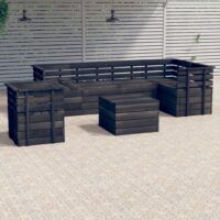 7-cz. zestaw mebli z palet do ogrodu, sosnowy, ciemnoszary