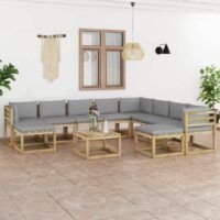 11-cz. zestaw mebli ogrodowych z poduszkami, impregnowana sosna