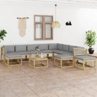 12-cz. zestaw mebli ogrodowych z poduszkami, impregnowana sosna