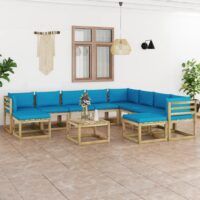 11-cz. zestaw wypoczynkowy do ogrodu, z poduszkami, drewniany