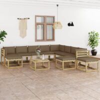 12-cz. zestaw wypoczynkowy do ogrodu, z poduszkami, drewniany