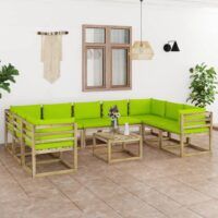 10-cz. zestaw wypoczynkowy do ogrodu, z poduszkami, drewniany