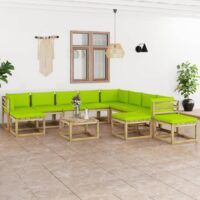 12-cz. zestaw wypoczynkowy do ogrodu, z poduszkami, drewniany