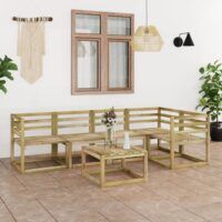6-cz. zestaw wypoczynkowy do ogrodu, impregnowane drewno