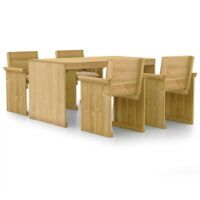 5-cz. zestaw mebli ogrodowych z poduszkami, impregnowana sosna