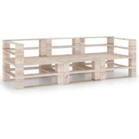 Ogrodowa sofa 3-osobowa z palet, drewno sosnowe