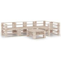 6-cz. zestaw mebli ogrodowych z palet, drewno sosnowe