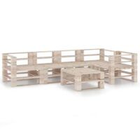 6-cz. zestaw mebli ogrodowych z palet, drewno sosnowe