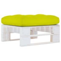 Ogrodowy stołek z palet, impregnowane na biało drewno sosnowe