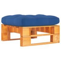 Ogrodowy stołek z palet, impregnowane na miodowo drewno sosnowe