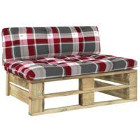 Ogrodowa sofa środkowa z palet, impregnowane drewno sosnowe