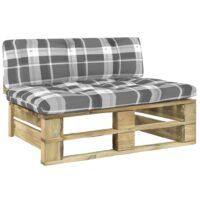 Ogrodowa sofa środkowa z palet, impregnowane drewno sosnowe