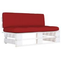 Ogrodowa sofa środkowa z palet, biała, drewno sosnowe