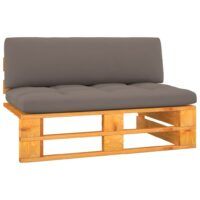 Ogrodowa sofa środkowa z palet, miodowy brąz, drewno sosnowe