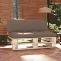 Ogrodowa sofa środkowa z palet, impregnowane drewno sosnowe