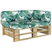 Ogrodowa sofa narożna z palet, impregnowane drewno sosnowe