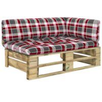 Ogrodowa sofa narożna z palet, impregnowane drewno sosnowe