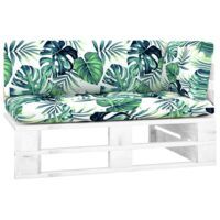 Ogrodowa sofa narożna z palet, biała, drewno sosnowe