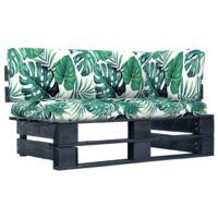 Ogrodowa sofa narożna z palet, czarna, drewno sosnowe