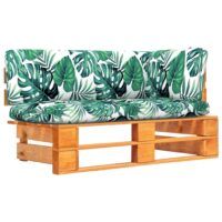 Ogrodowa sofa narożna z palet, miodowy brąz, drewno sosnowe